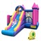 Kids Inflatable Bounce Castle 7-In-1 Jumping House W/ Long Slide And 735W Blower